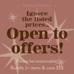 Send me an offer if you don’t like the price. 🫶